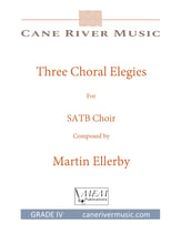 Three Choral Elegies SATB choral sheet music cover
